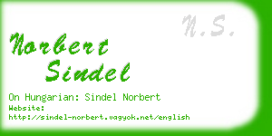 norbert sindel business card